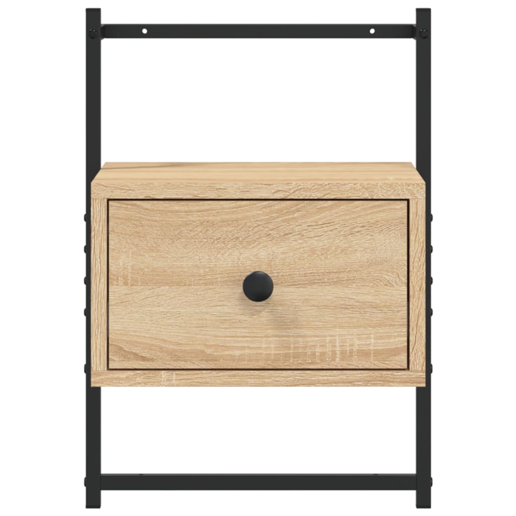 Comodino a Muro Rovere Sonoma 35x30x51 cm Legno Multistrato