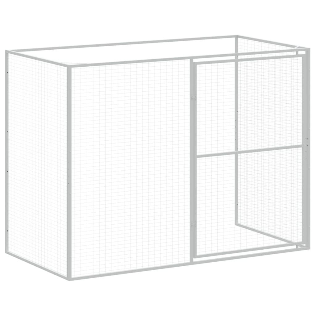 Casetta Cani Corsa Grigio Chiaro 214x1069x181cm Acciaio Zincato - homemem39