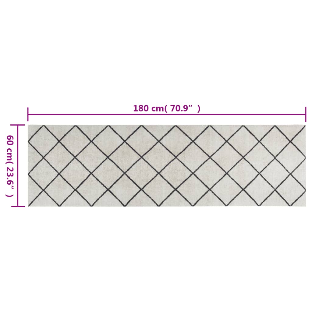 Tappeto da Cucina Lavabile Quadri 60x180 cm Velluto | homemem39