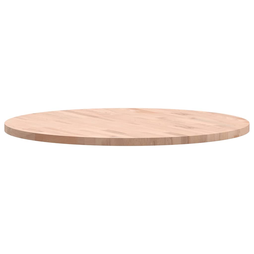 Piano per Tavolo Ø80x2,5 cm Rotondo in Legno Massello di Faggio | homemem39