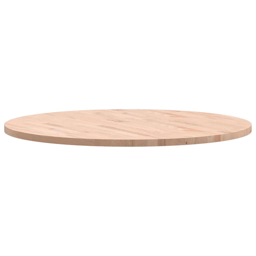 Piano per Tavolo Ø90x2,5 cm Rotondo in Legno Massello di Faggio