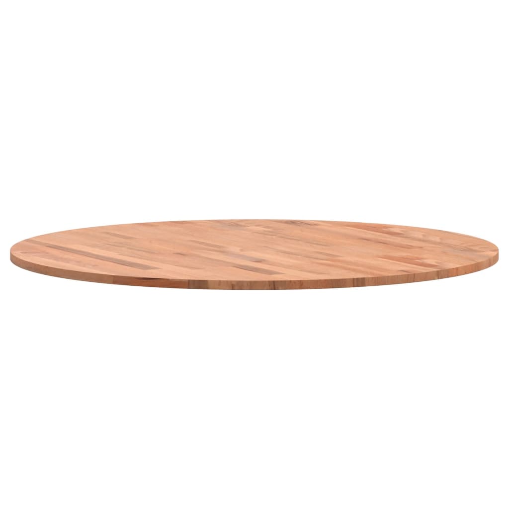 Piano per Tavolo Ø80x1,5 cm Rotondo in Legno Massello di Faggio