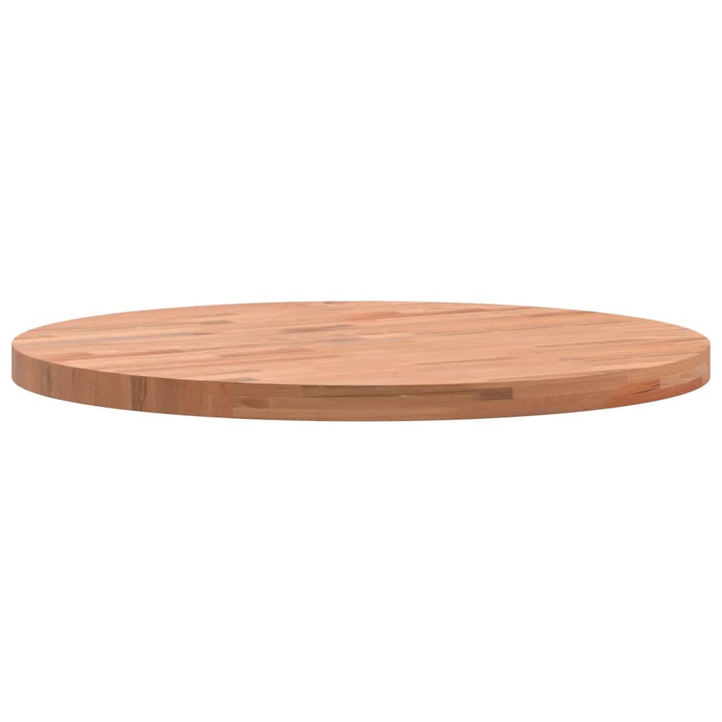 Piano per Tavolo Ø50x2,5 cm Rotondo in Legno Massello di Faggio | homemem39