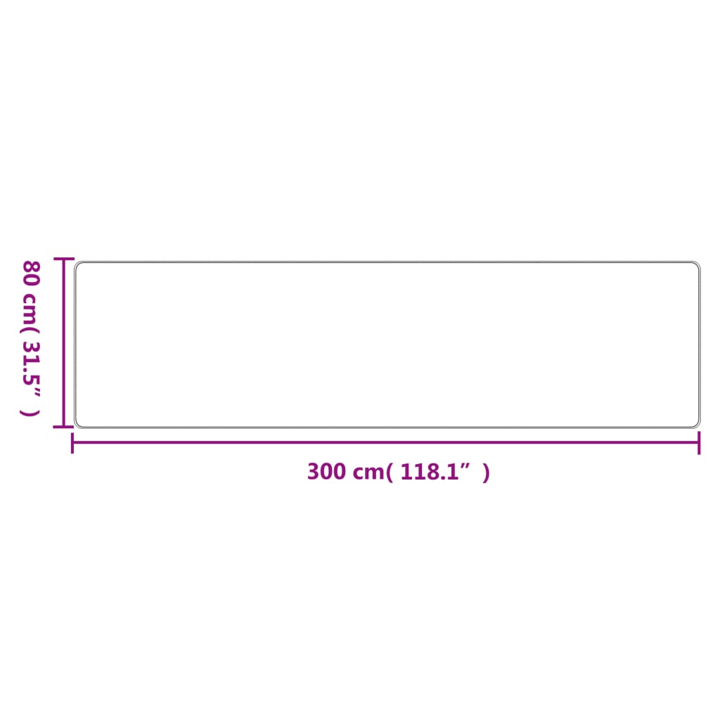 Tappeto Corsia Aspetto Sisal Antracite 80x300 cm | homemem39