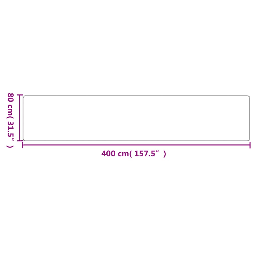 Tappeto Corsia Aspetto Sisal Antracite 80x400 cm | homemem39