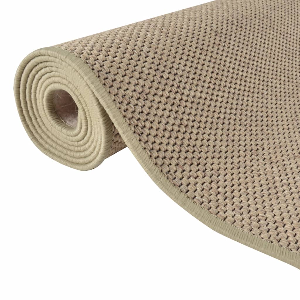 Tappeto Corsia Aspetto Sisal Sabbia 50x200 cm | homemem39