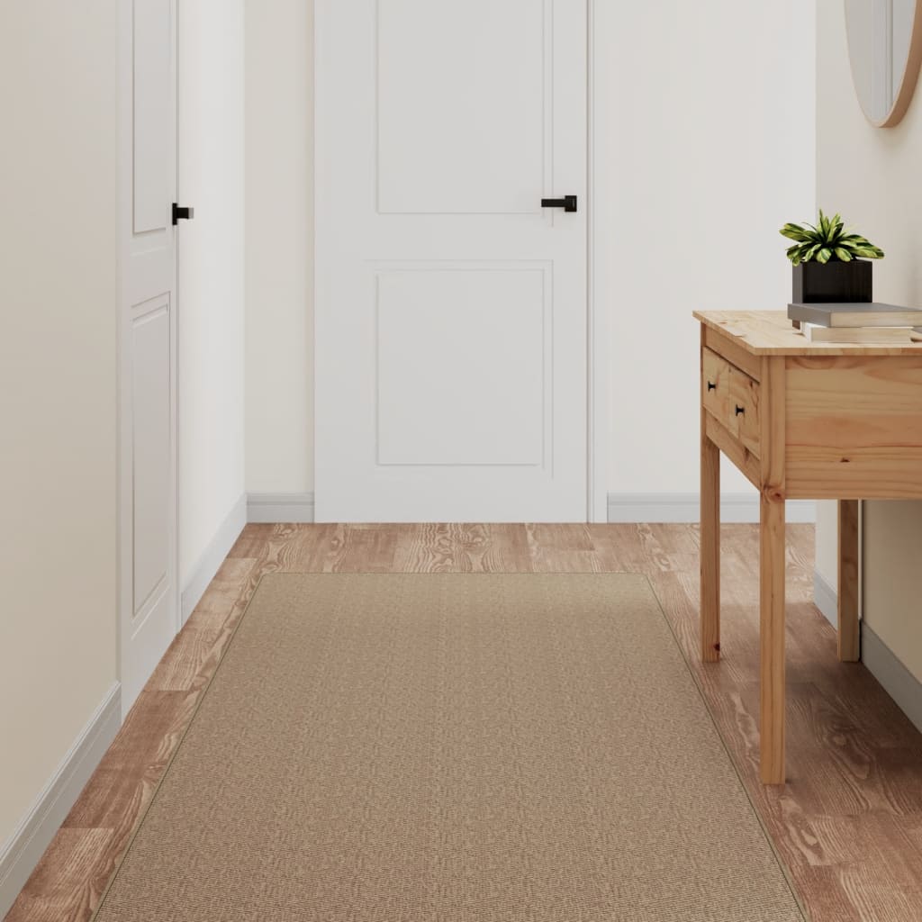 Tappeto Corsia Aspetto Sisal Sabbia 80x200 cm - homemem39