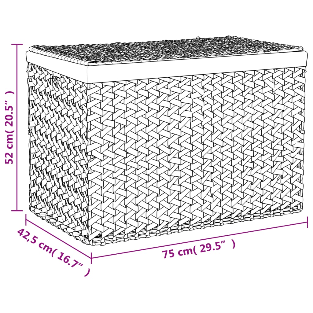 Cesto Portabiancheria a 3 Sezioni 75x42,5x52cm Giacinto d'Acqua | homemem39