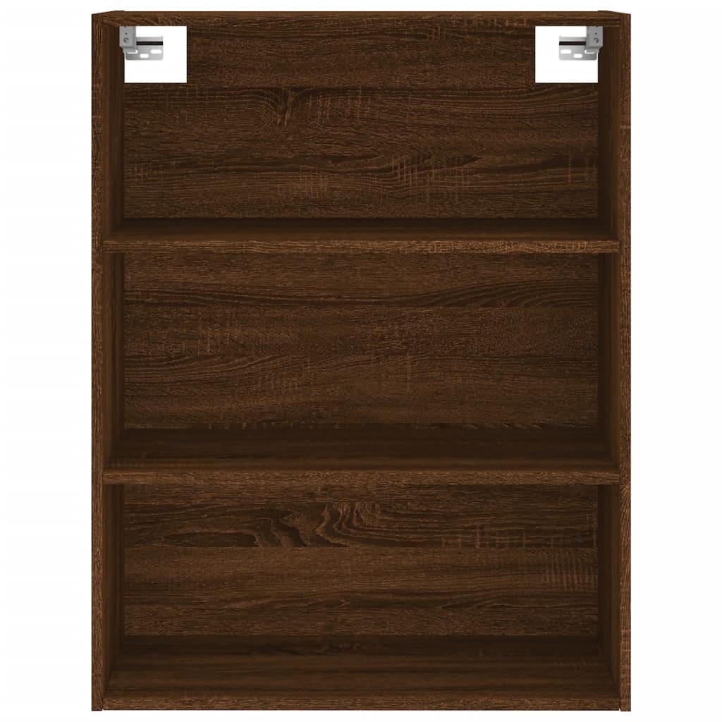 Credenza Rovere Marrone 69,5x34x180 cm in Legno Multistrato