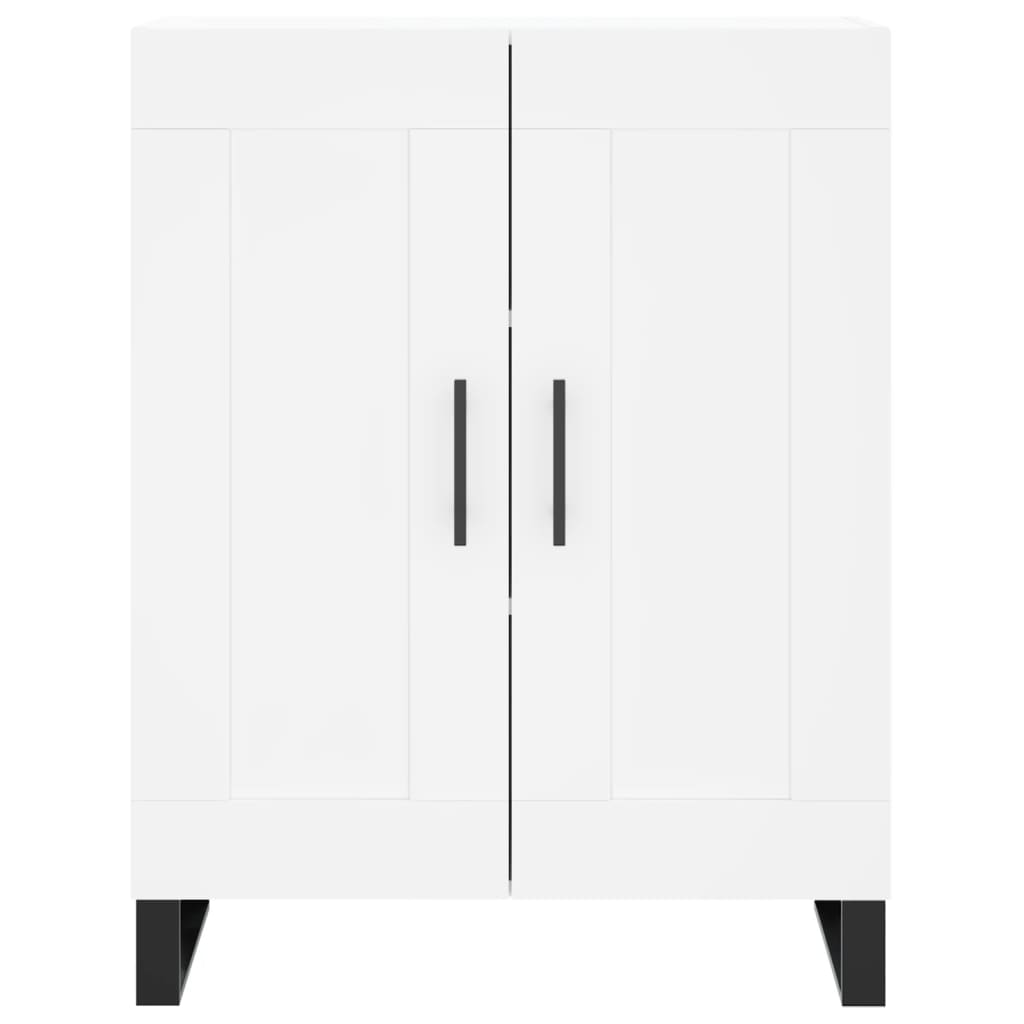 Credenza Bianca 69,5x34x180 cm in Legno Multistrato