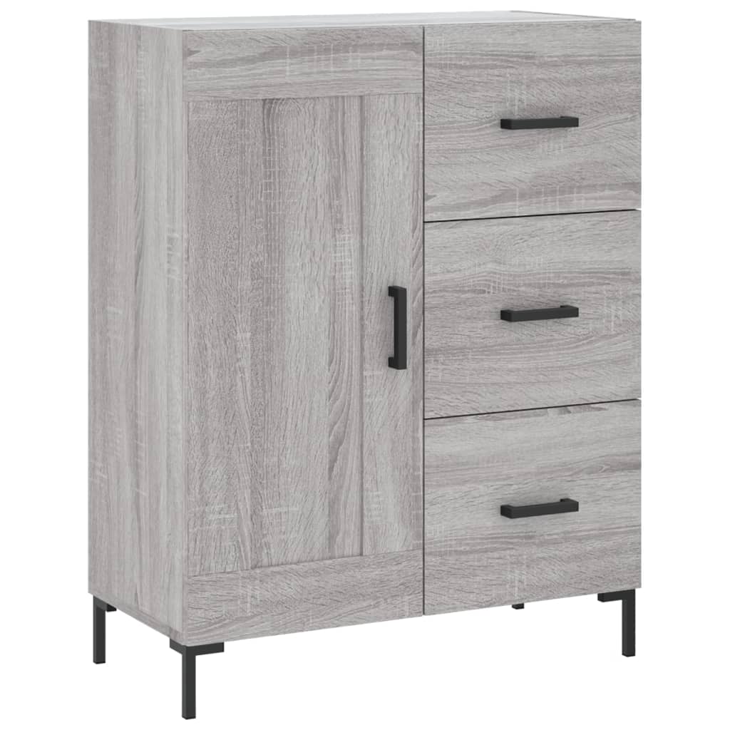 Credenza Grigio Sonoma 69,5x34x180 cm in Legno Multistrato