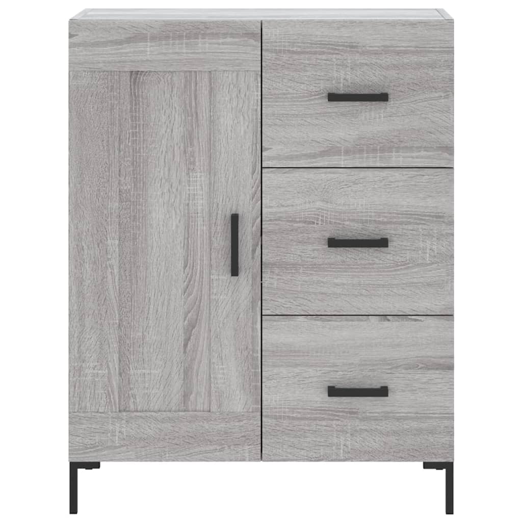 Credenza Grigio Sonoma 69,5x34x180 cm in Legno Multistrato