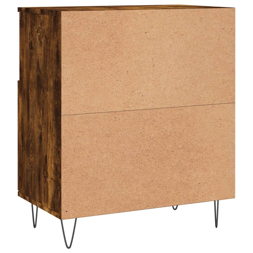 Credenze 2 pz Rovere Fumo in Legno Multistrato