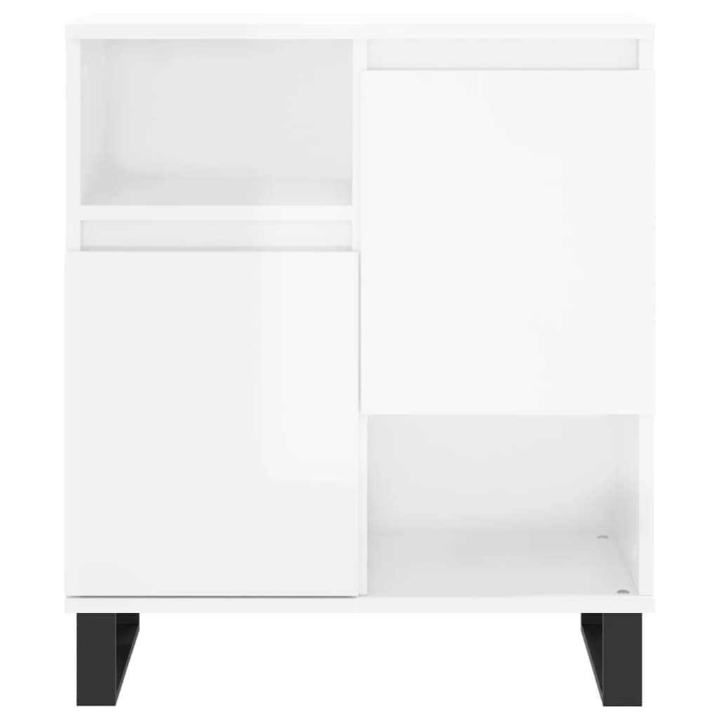 Credenze 3 pz Bianco Lucido in Legno Multistrato - homemem39