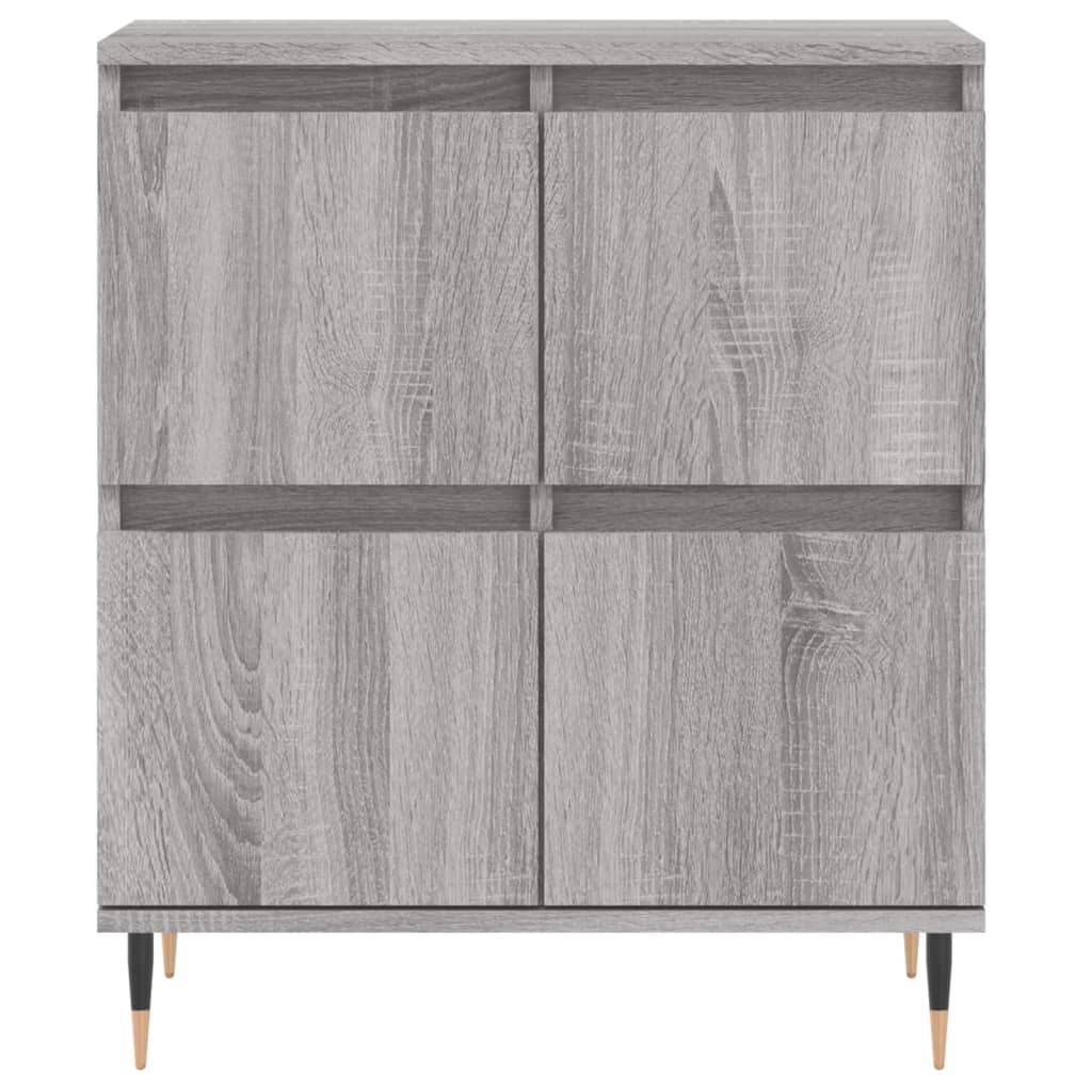 Credenze 3 pz Grigio Sonoma in Legno Multistrato - homemem39