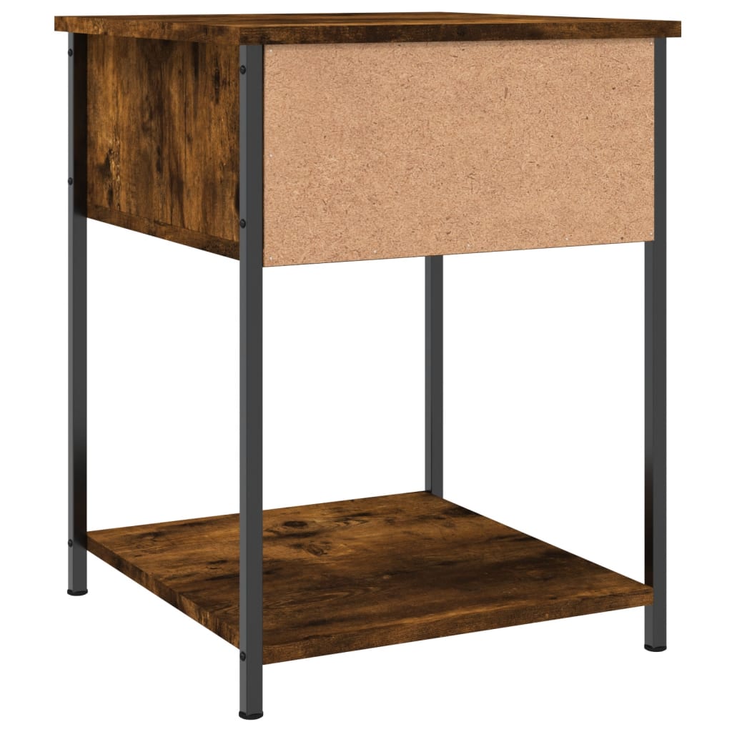 Comodini 2 pz Rovere Fumo 44x45x58 cm in Legno Multistrato