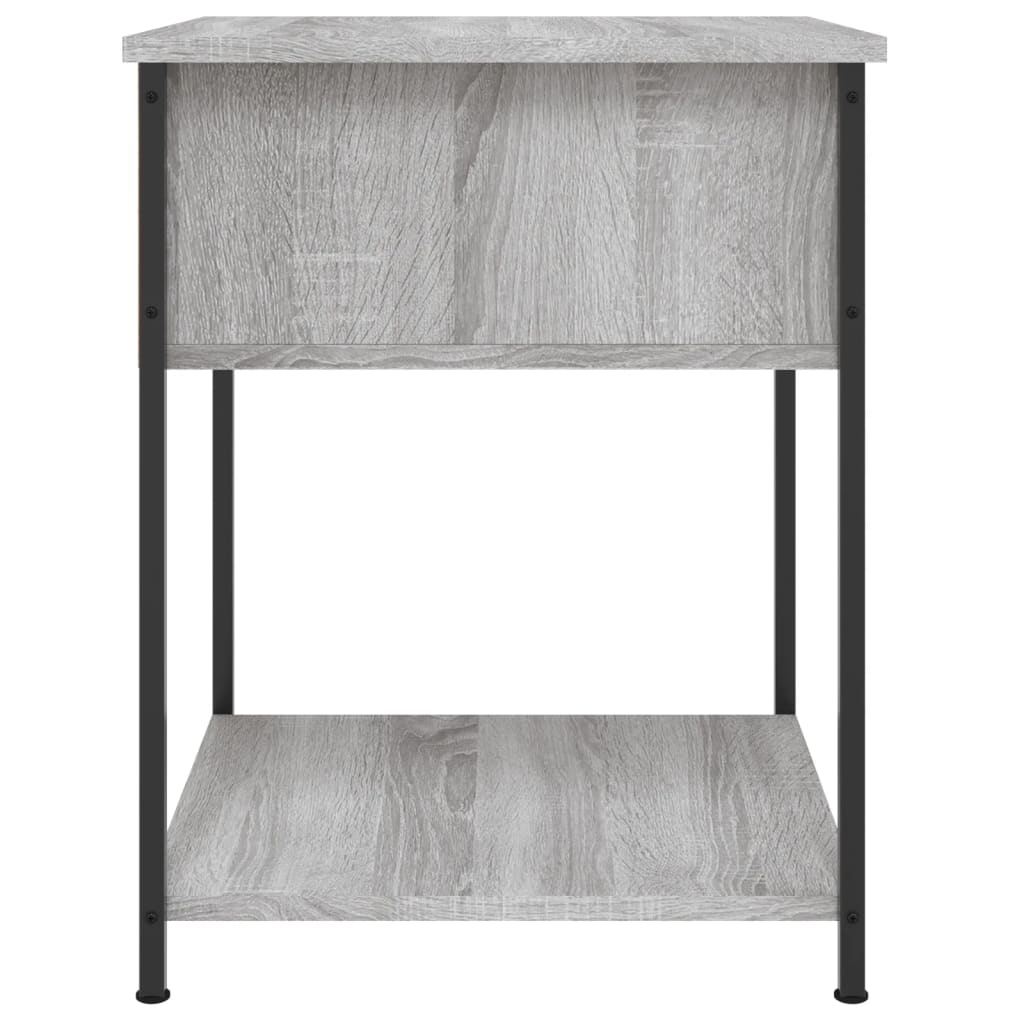 Comodino Grigio Sonoma 44x45x58 cm in Legno Multistrato