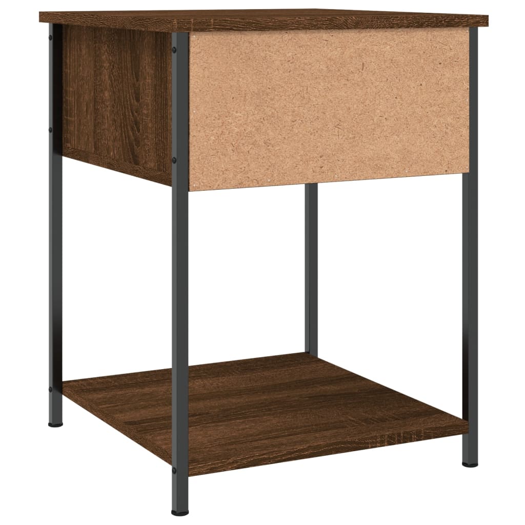 Comodini 2 pz Rovere Marrone 44x45x58 cm in Legno Multistrato