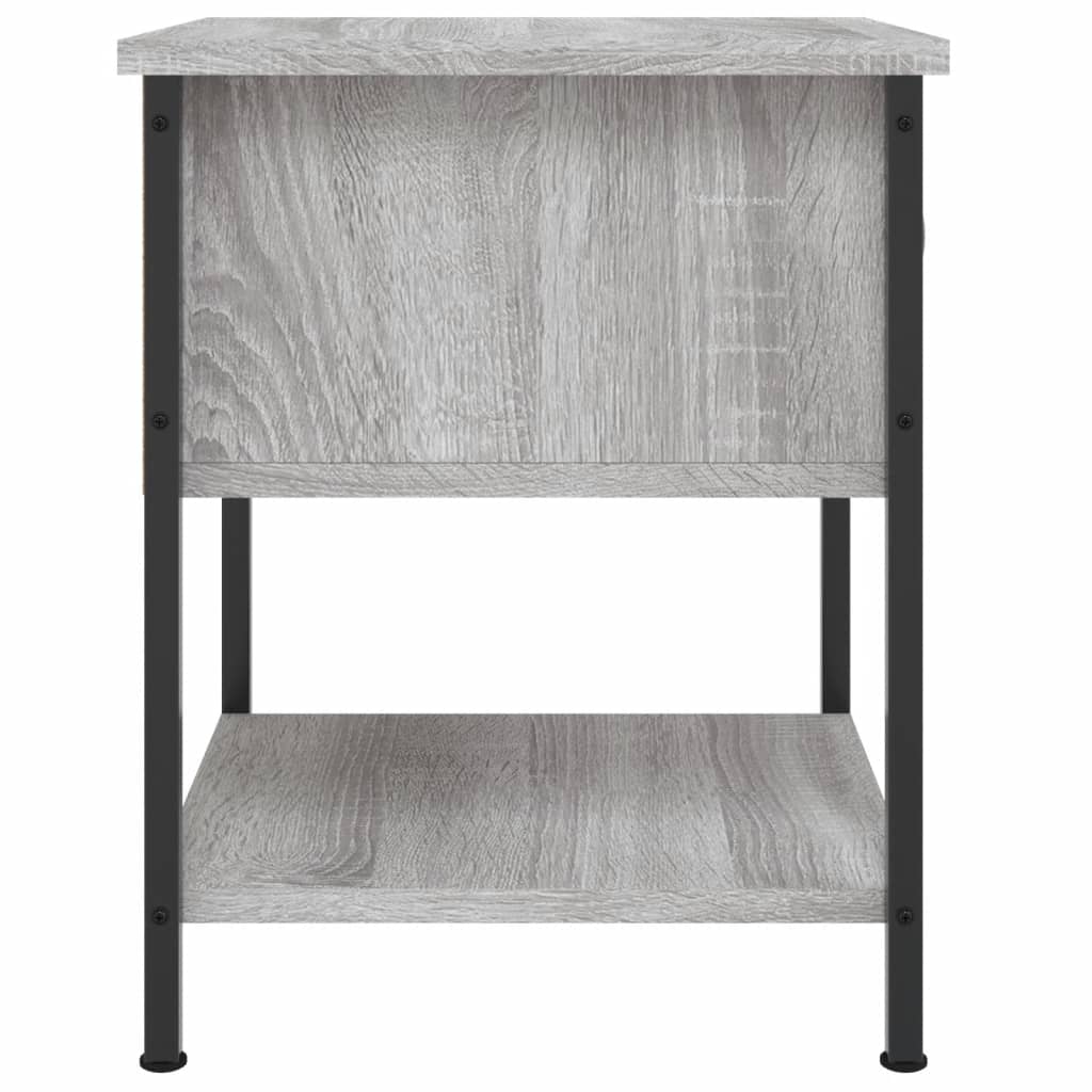 Comodino Grigio Sonoma 34x35,5x45 cm in Legno Multistrato