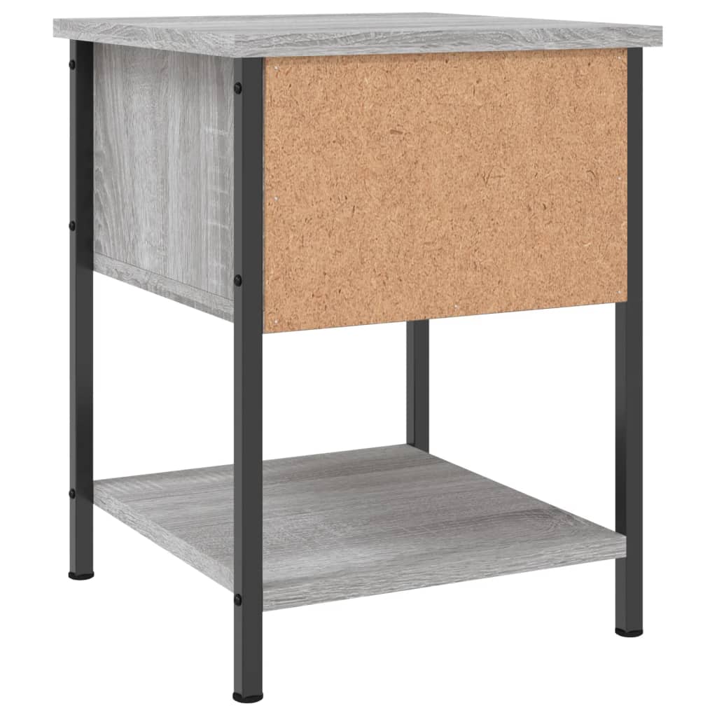Comodino Grigio Sonoma 34x35,5x45 cm in Legno Multistrato