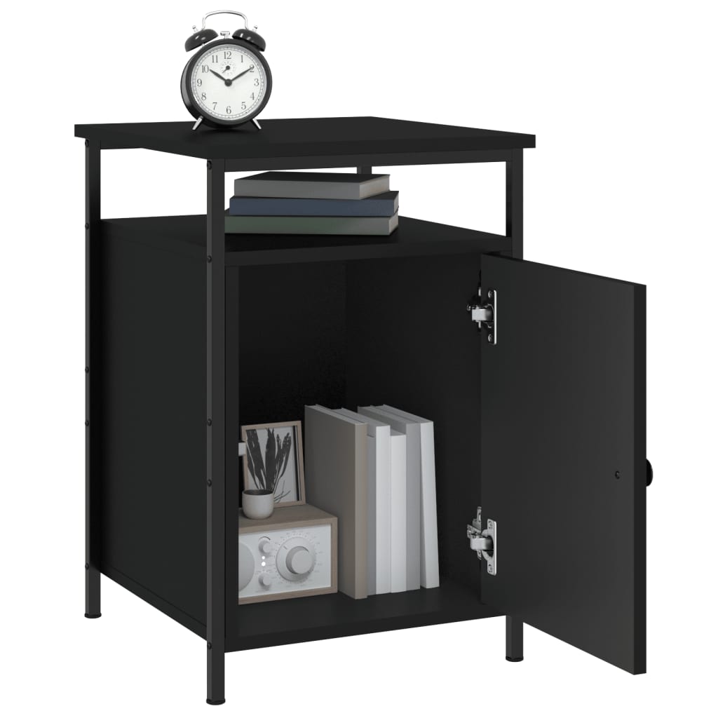 Comodini 2 pz Neri 40x42x60 cm in Legno Multistrato - homemem39
