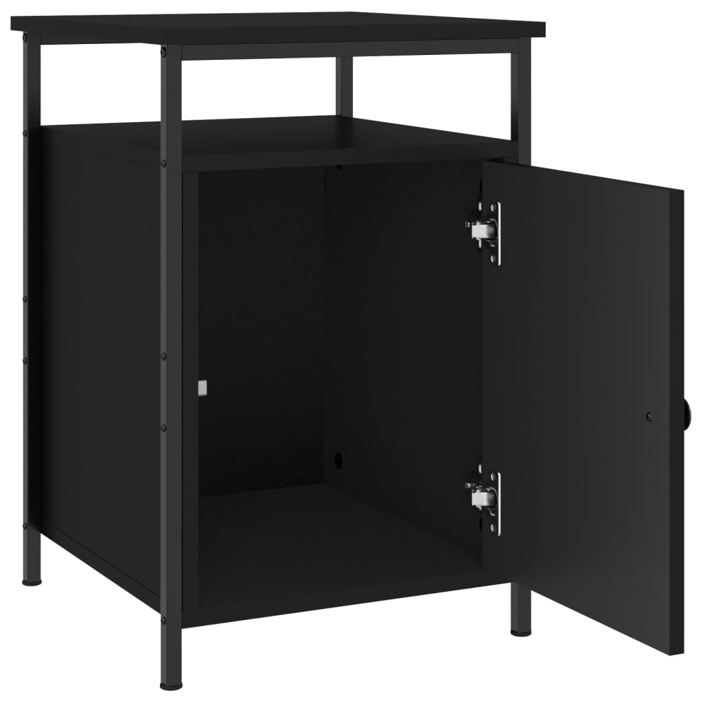 Comodini 2 pz Neri 40x42x60 cm in Legno Multistrato - homemem39