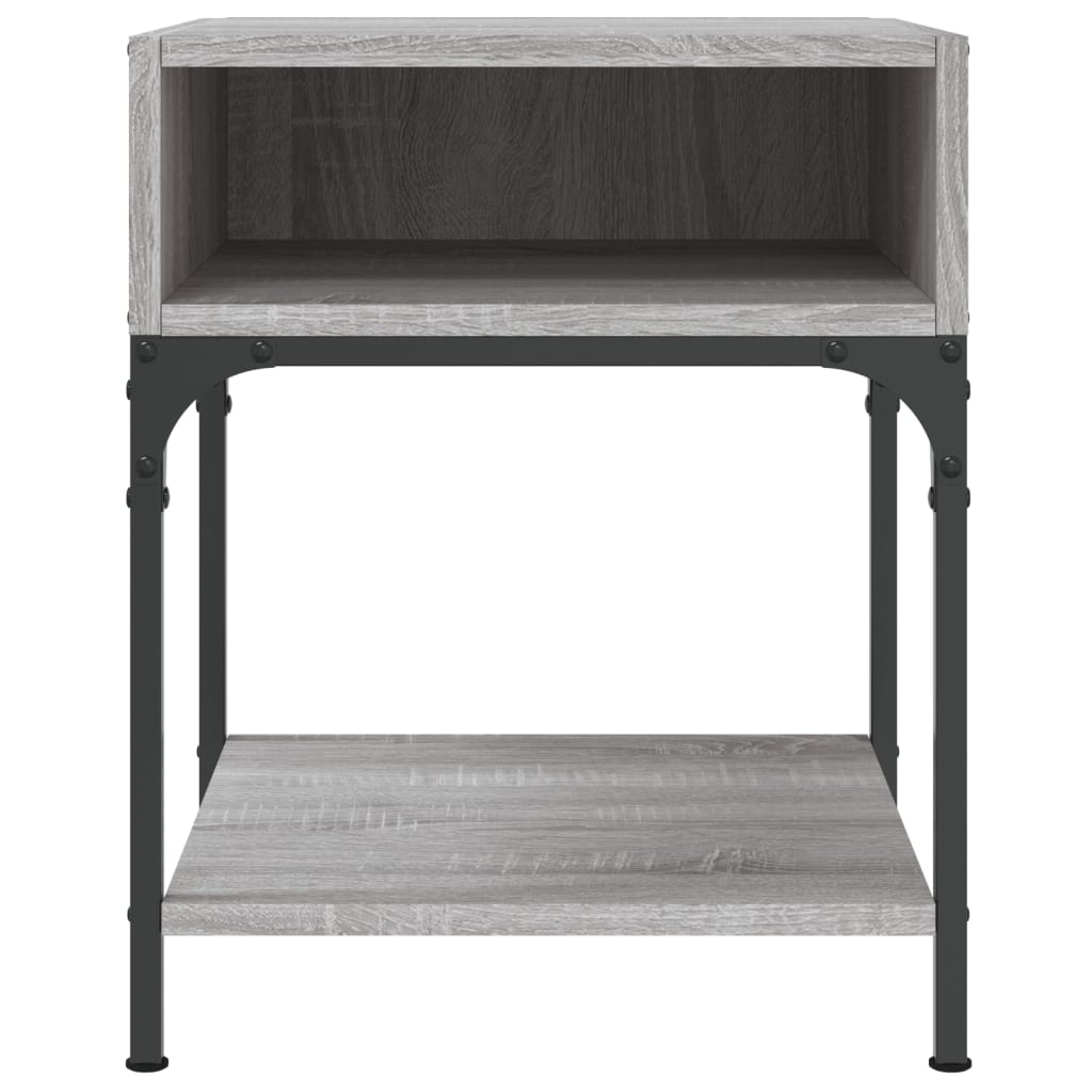 Comodini 2 pz Grigio Sonoma 40x41x50 cm in Legno Multistrato