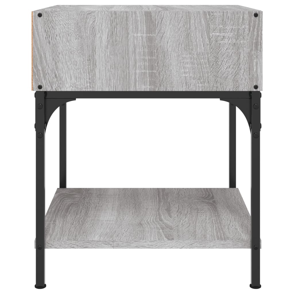 Comodini 2 pz Grigio Sonoma 40x41x50 cm in Legno Multistrato