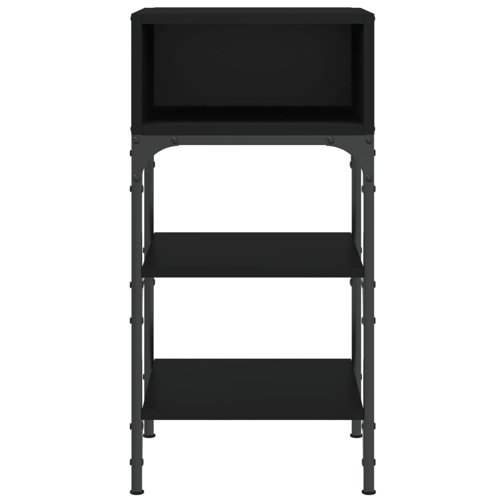 Comodini 2 pz Neri 35x34,5x70 cm in Legno Multistrato