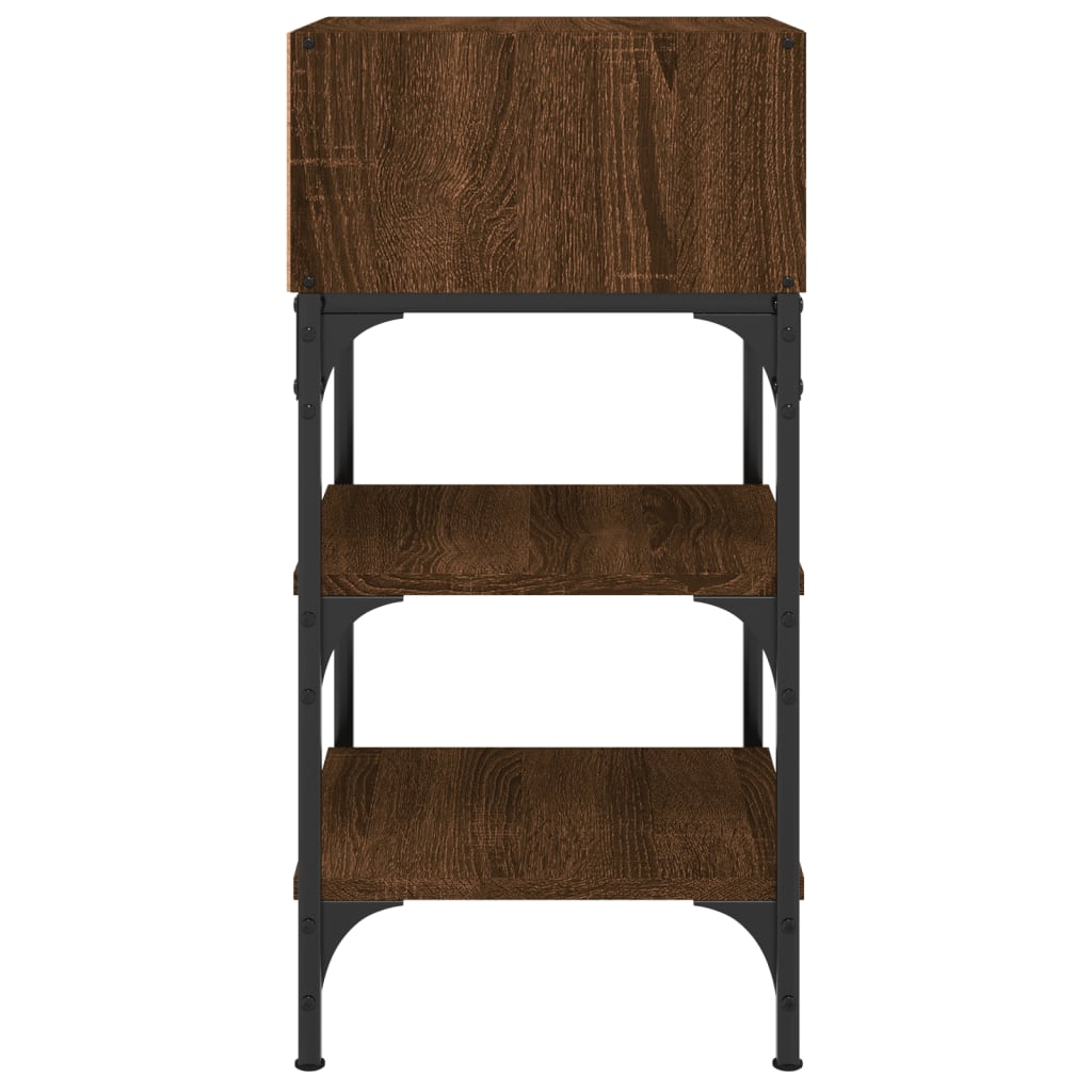 Comodini 2 pz Rovere Marrone 35x34,5x70 cm in Legno Multistrato