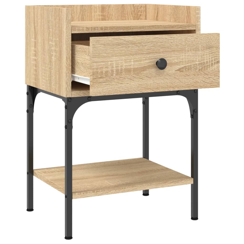 Comodini 2 pz Rovere Sonoma 40,5x31x60 cm in Legno Multistrato