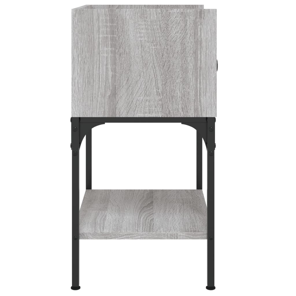 Comodini 2 pz Grigio Sonoma 40,5x31x60 cm in Legno Multistrato