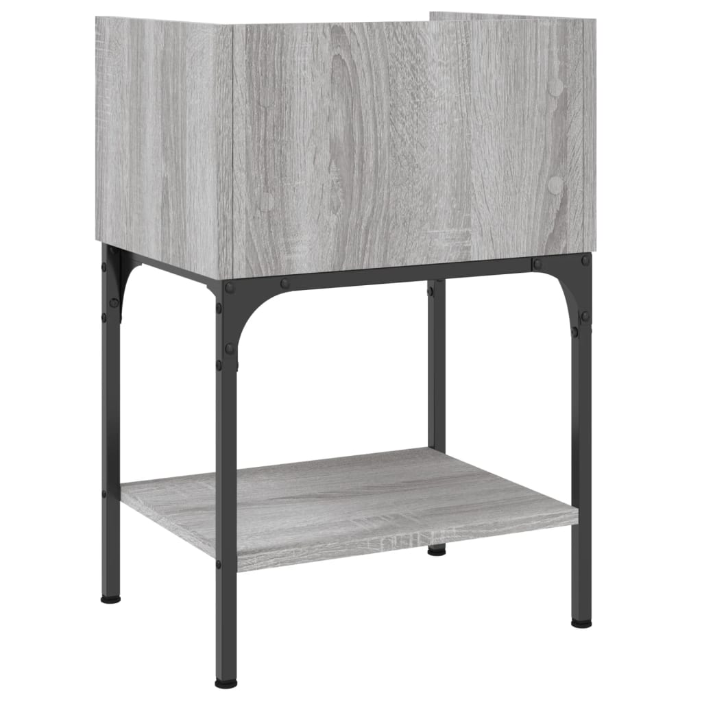 Comodini 2 pz Grigio Sonoma 40,5x31x60 cm in Legno Multistrato