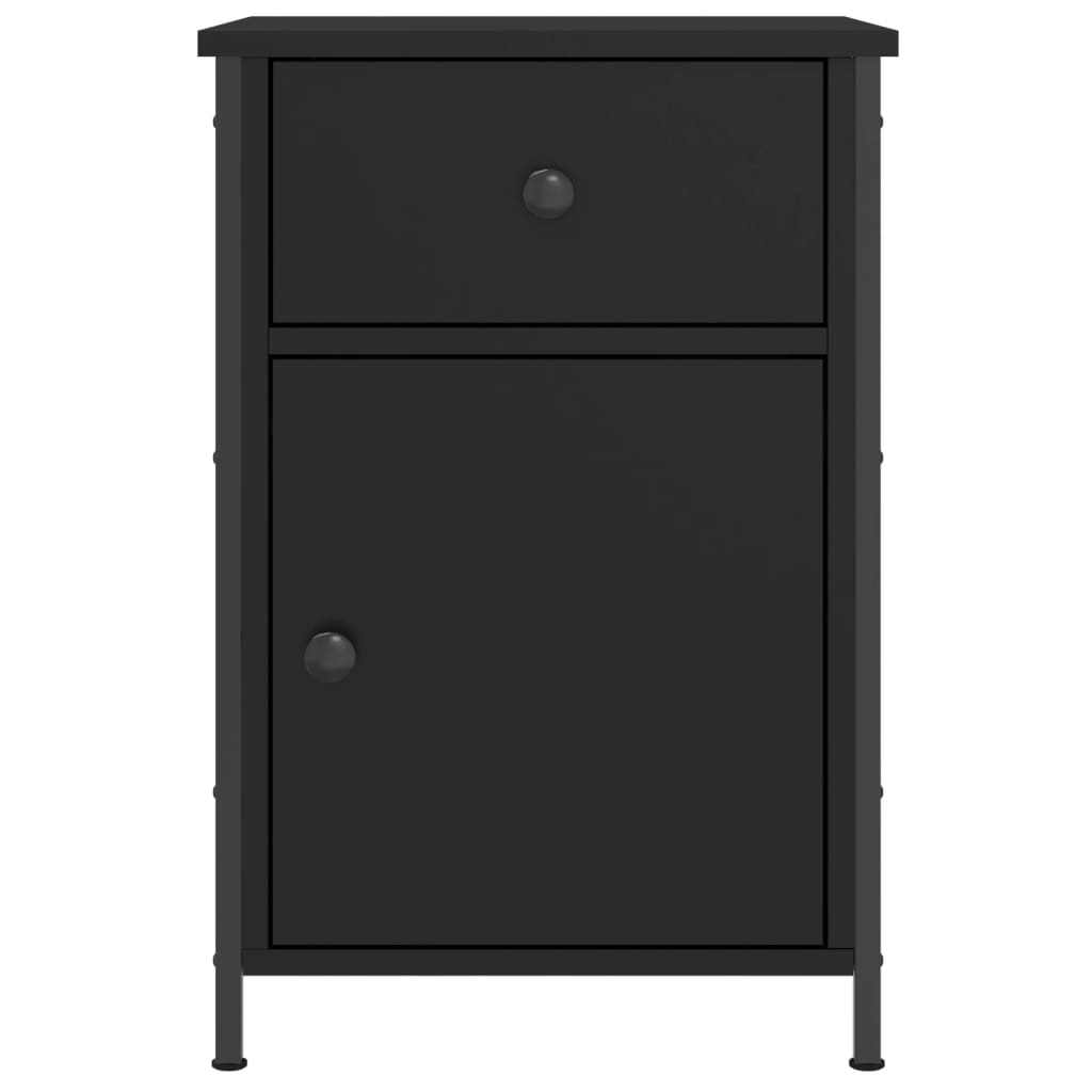Comodini 2 pz Neri 40x42x60 cm in Legno Multistrato