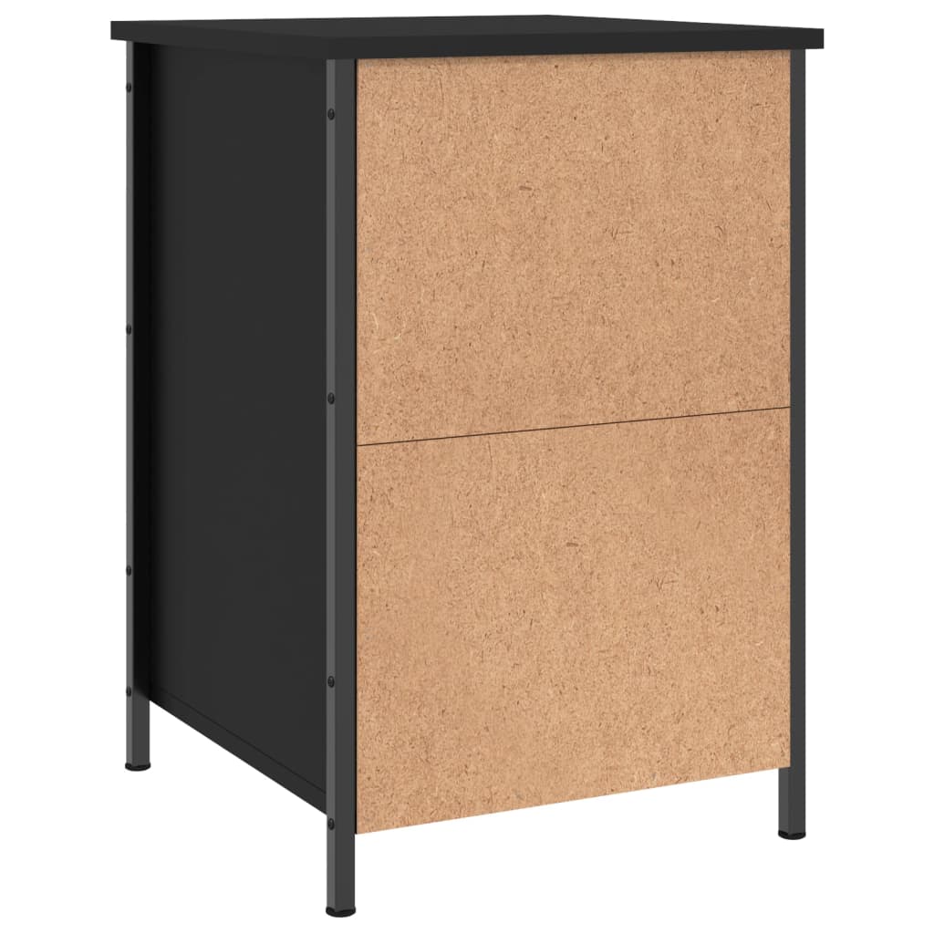 Comodini 2 pz Neri 40x42x60 cm in Legno Multistrato