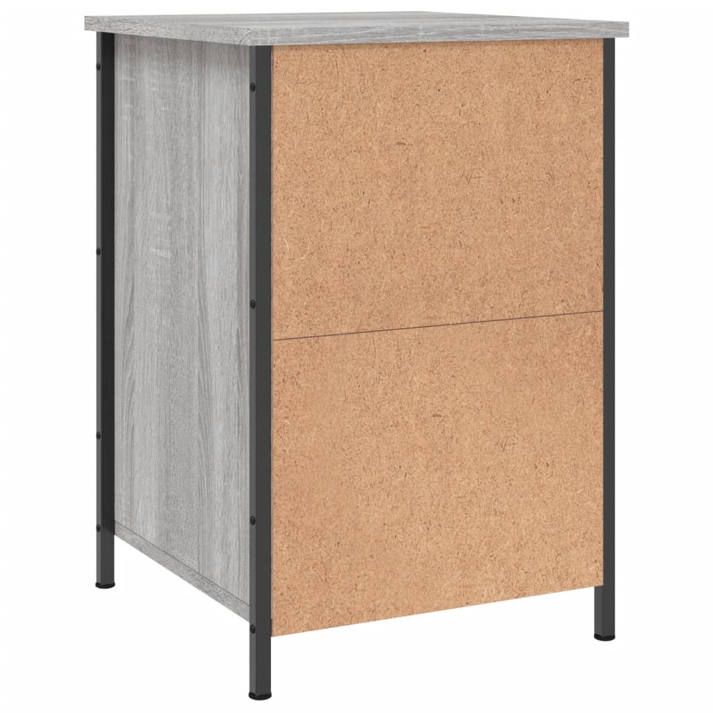 Comodini 2 pz Grigio Sonoma 40x42x60 cm in Legno Multistrato