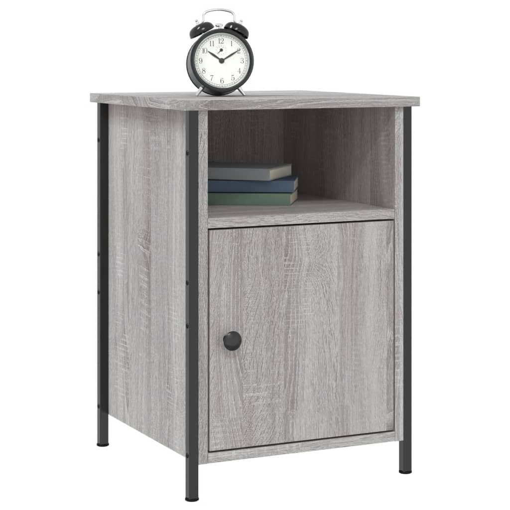 Comodini 2 pz Grigio Sonoma 40x42x60 cm in Legno Multistrato