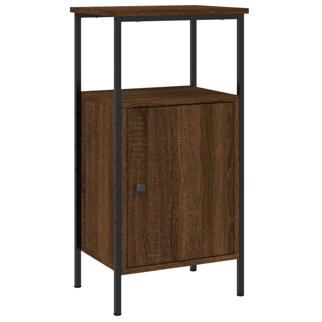 Comodini 2 pz Rovere Marrone 41x31x80 cm in Legno Multistrato