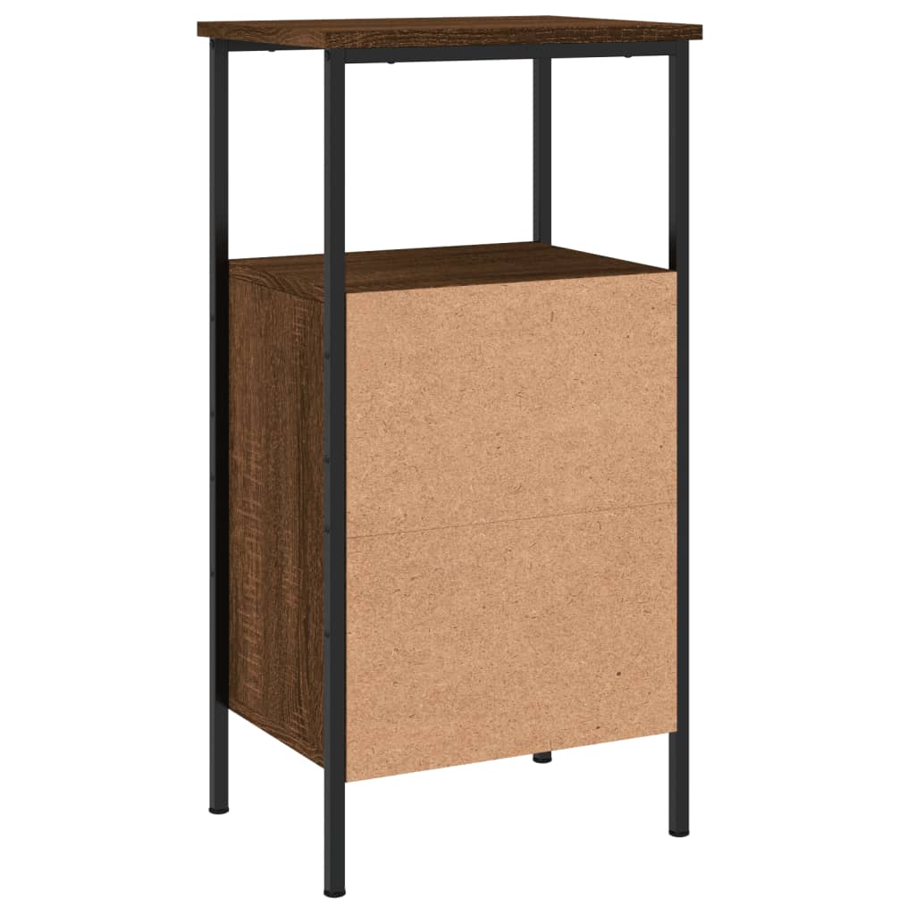 Comodini 2 pz Rovere Marrone 41x31x80 cm in Legno Multistrato