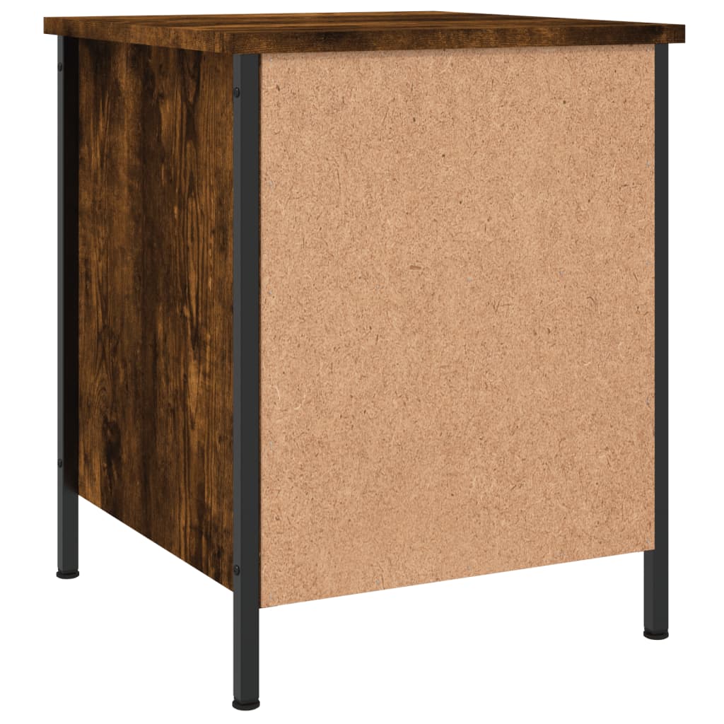Comodini 2 pz Rovere Fumo 40x42x50 cm in Legno Multistrato