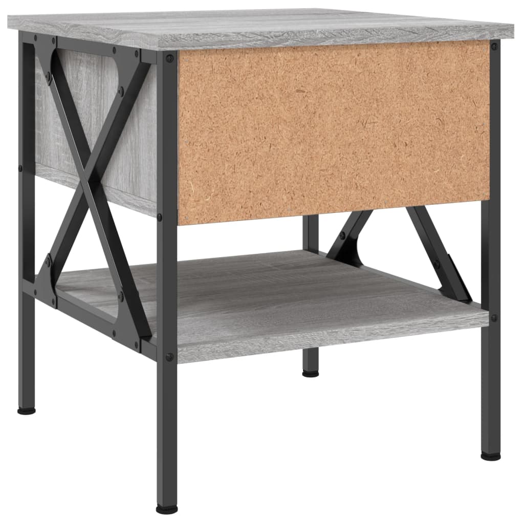 Comodini 2 pz Grigio Sonoma 40x42x45 cm in Legno Multistrato
