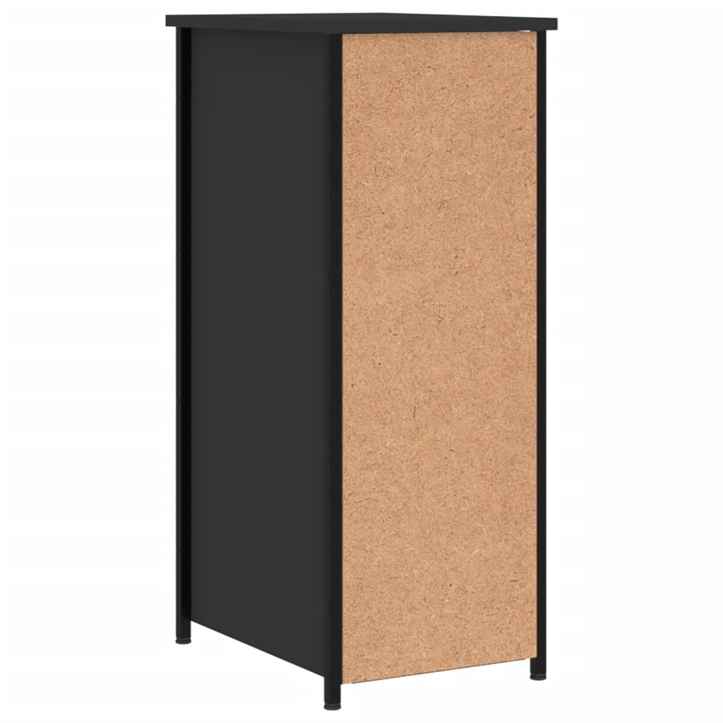 Comodini 2 pz Neri 32x42x80 cm in Legno Multistrato