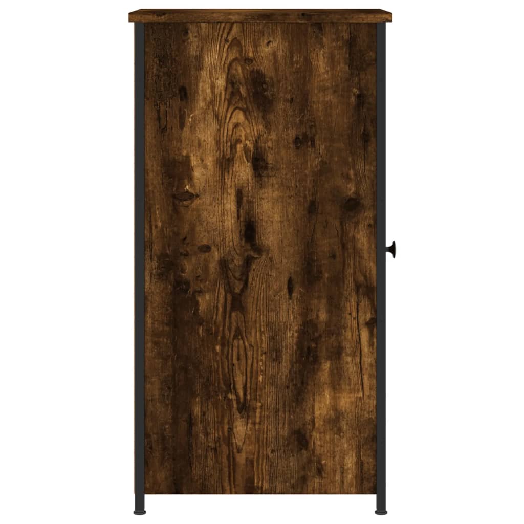 Comodini 2 pz Rovere Fumo 32x42x80 cm in Legno Multistrato