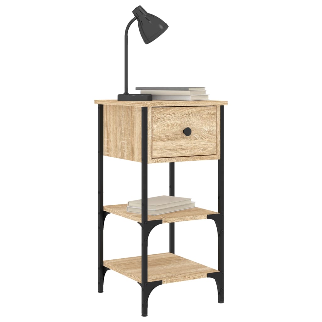 Comodino Rovere Sonoma 34x36x70 cm in Legno Multistrato