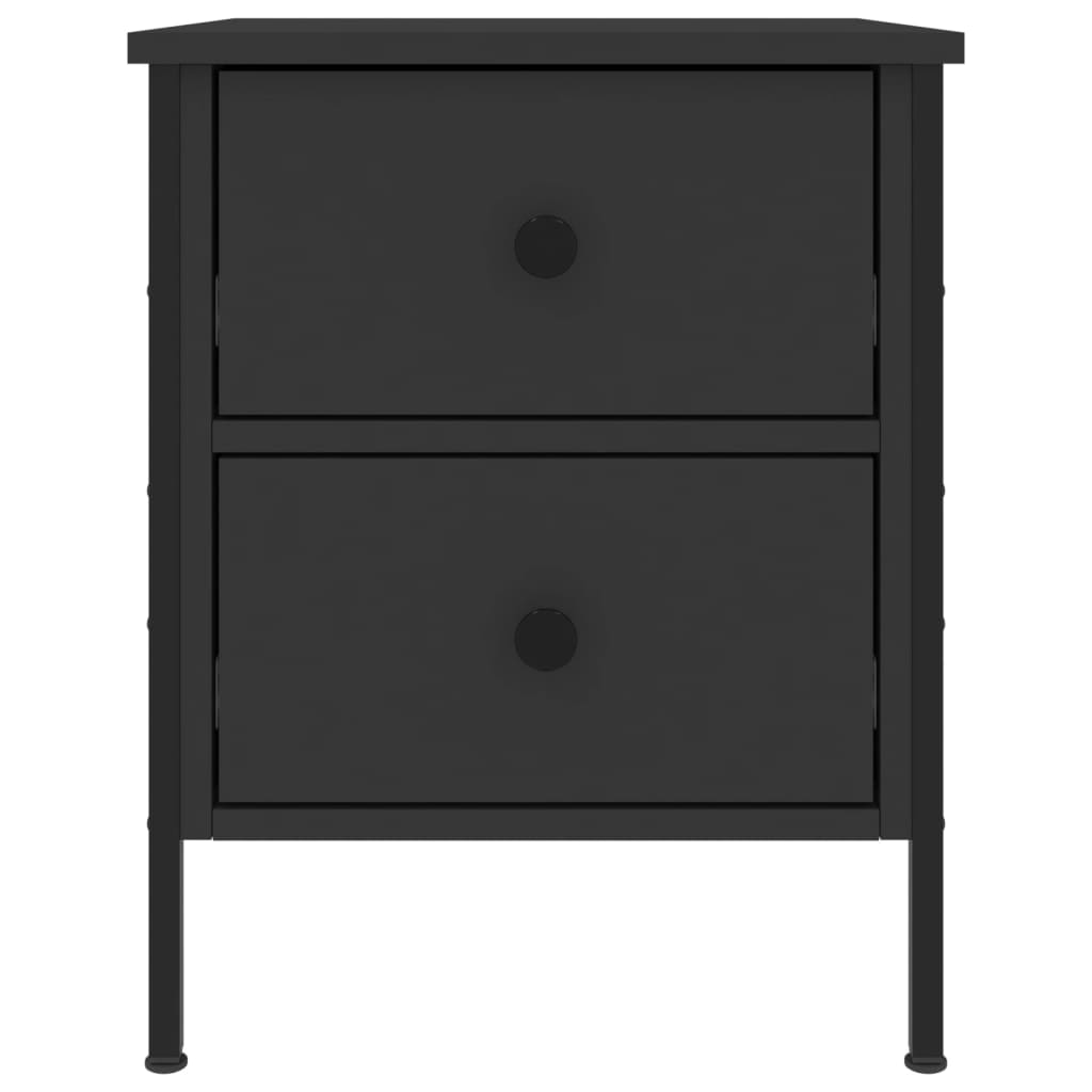 Comodini 2 pz Neri 40x42x50 cm in Legno Multistrato - homemem39