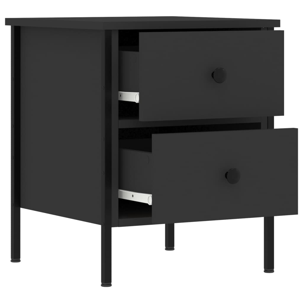 Comodini 2 pz Neri 40x42x50 cm in Legno Multistrato - homemem39