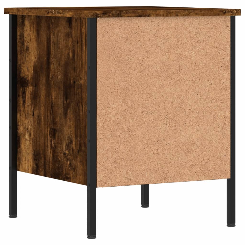 Comodini 2 pz Rovere Fumo 40x42x50 cm in Legno Multistrato