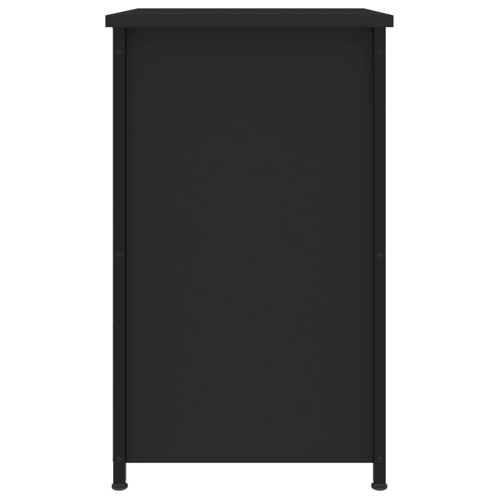 Comodini 2pz Neri 40x36x60 cm in Legno Multistrato