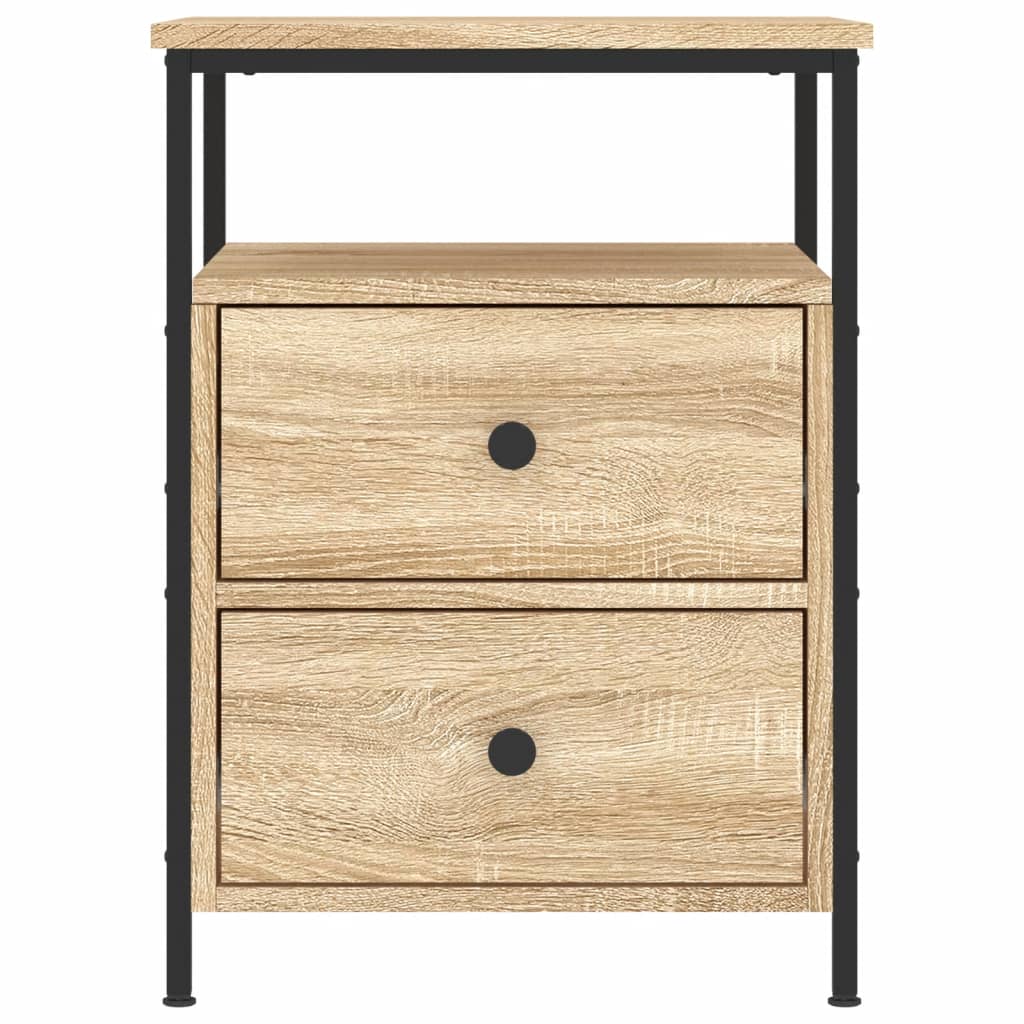 Comodini 2 pz Rovere Sonoma 44x45x60 cm in Legno Multistrato