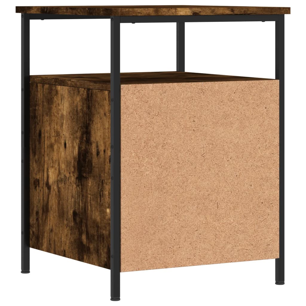 Comodini 2 pz Rovere Fumo 44x45x60 cm in Legno Multistrato